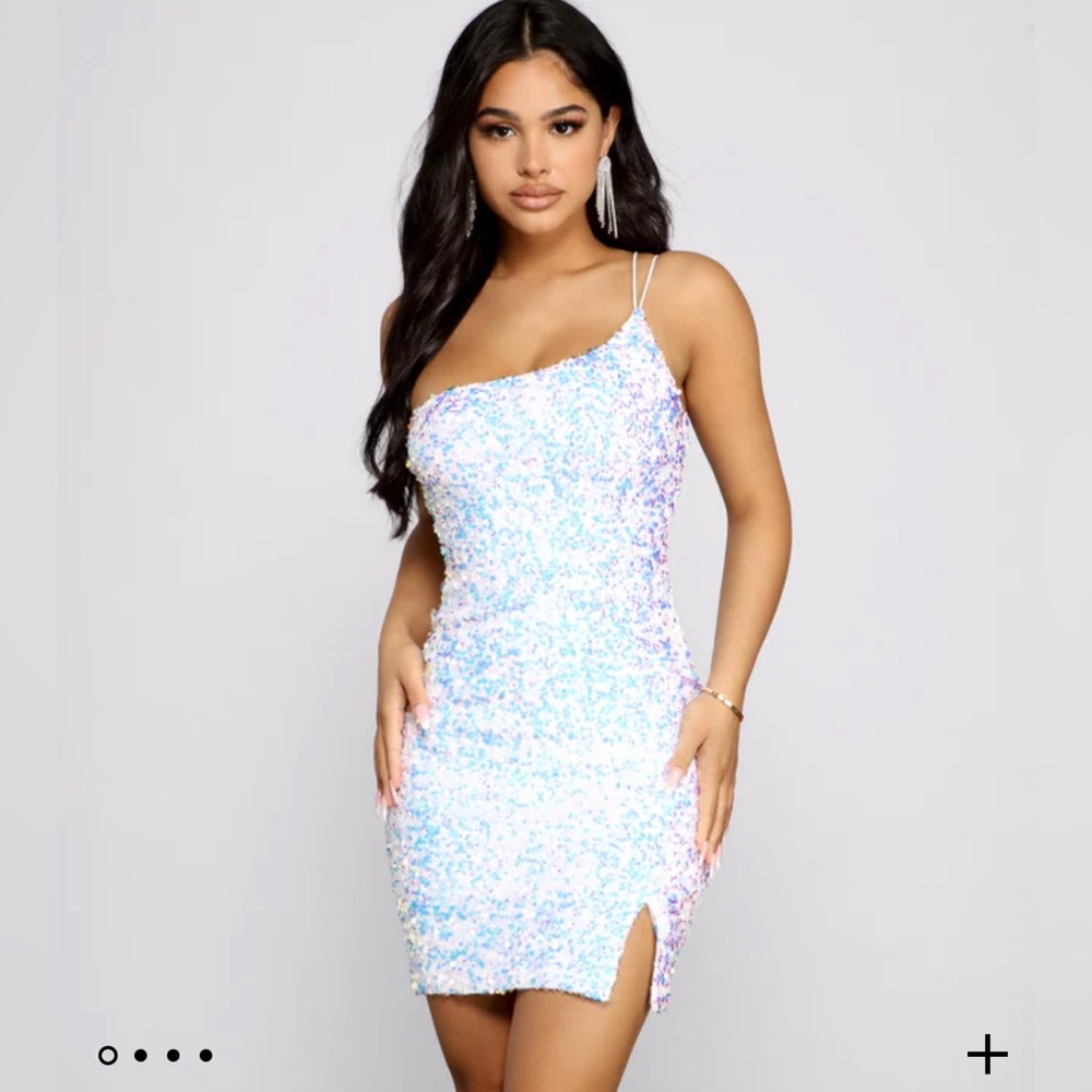 Windsor Katrina Sequin One-Shoulder Bodycon Dress, Size XS